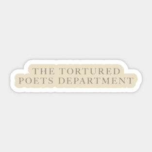The Tortured Poets Department Sticker